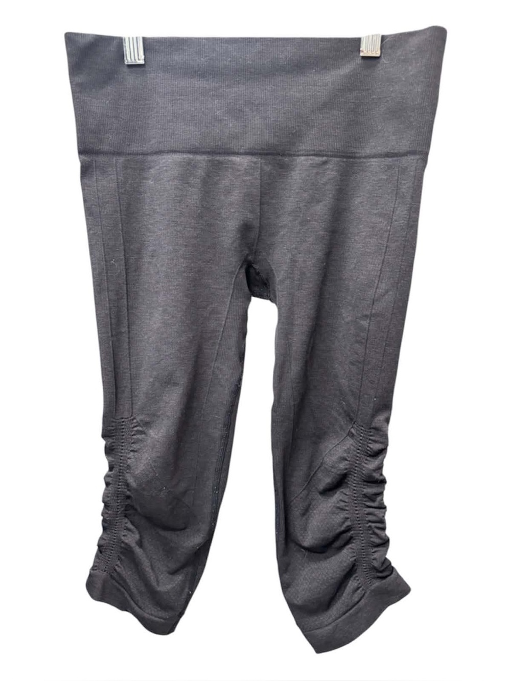 lululemon athletica Charcoal Gray Ruched Capri Leggings Size S